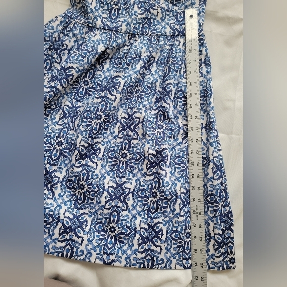MILLY FOR DESIGN NATION Mini Dress Women's size 2 blue combo printed sleeveless - Picture 6 of 10